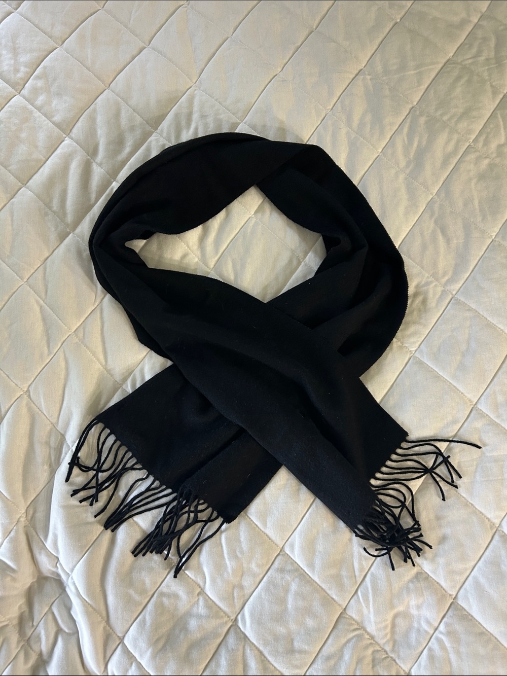Club Room Black Fringe Scarf